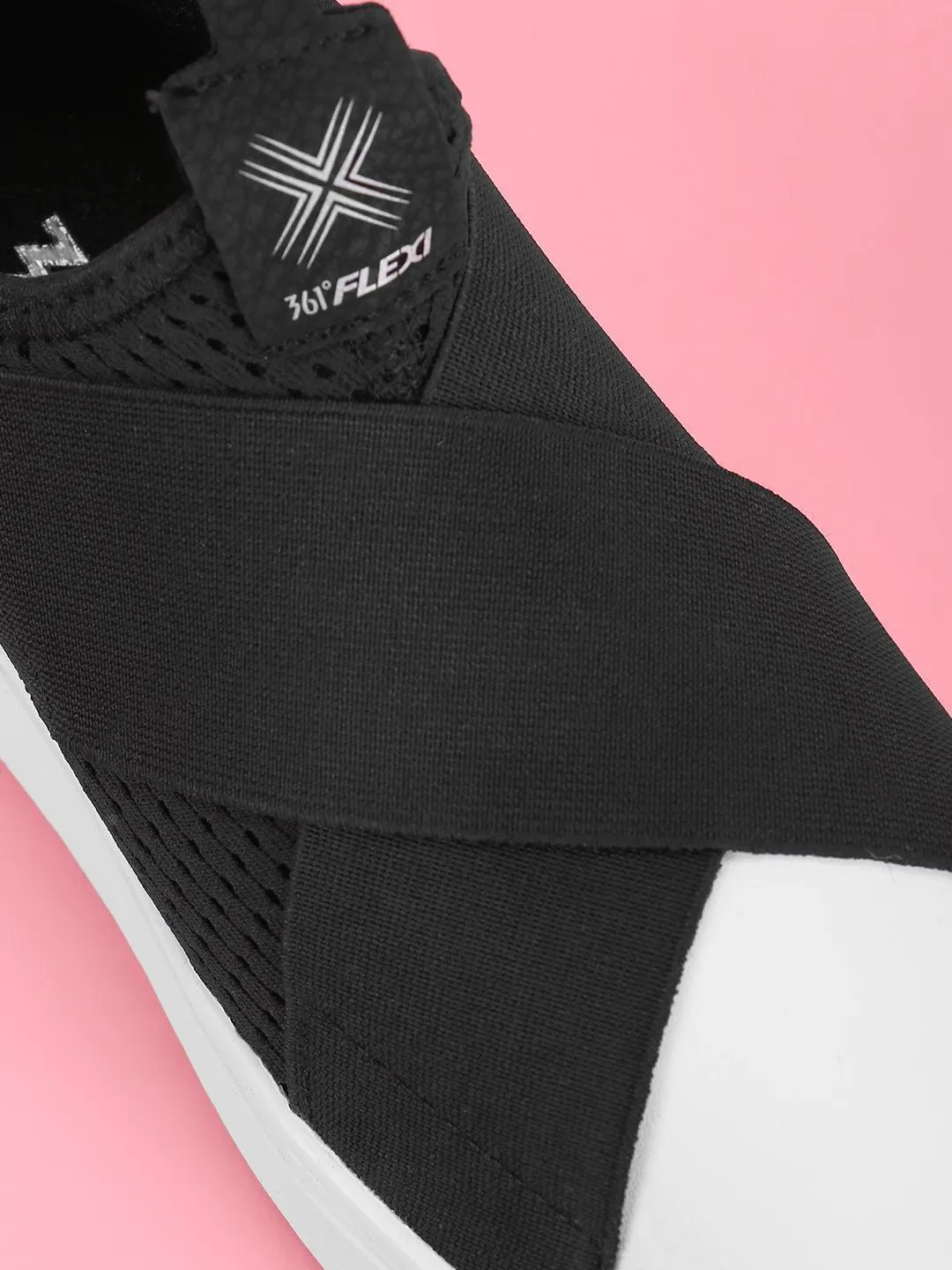 361 DEGREE Cross-Strap Skateboarding Slip-On Trainers