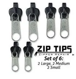 6 Pcs/Set  Multifunction Fix A black zippers zippers for sewing Repair Replacement Zip Slider Teeth Rescue,Free shipping.
