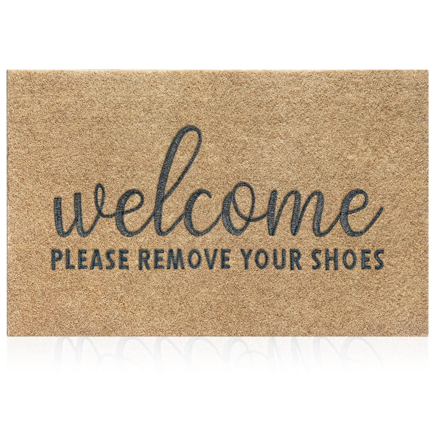 AAZZKANG Welcome Mat Non Slip Please Remove Your Shoes Doormat Large 36"x24" Easy to Clean Front Door Mat for Entrance,High Traffic Areas