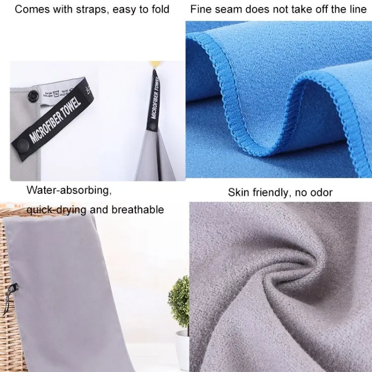 Absorbent Quick Dry Sports Towel Microfiber Bath Towel 40x80cm(Yellow Square Mesh Bag)