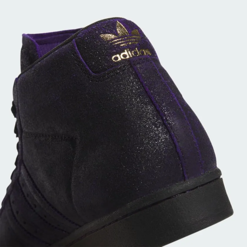 Adidas Kader Pro Model ADV Skateboard Shoe - Core Black/Core Black/Dark Purple
