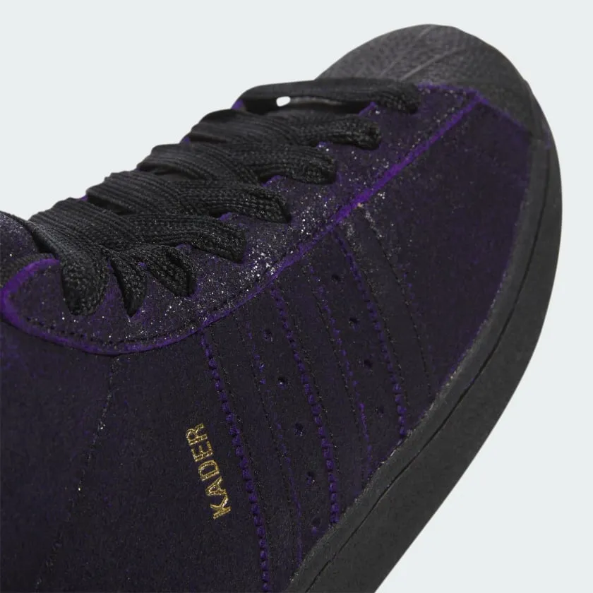 Adidas Kader Pro Model ADV Skateboard Shoe - Core Black/Core Black/Dark Purple
