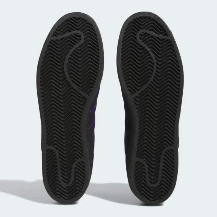 Adidas Kader Pro Model ADV Skateboard Shoe - Core Black/Core Black/Dark Purple