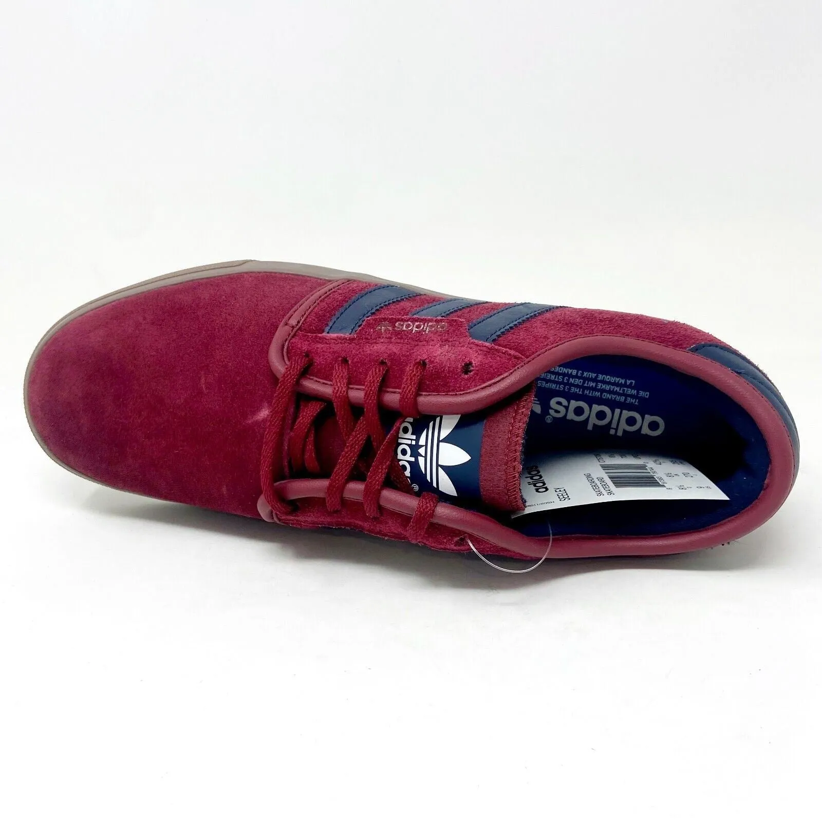 Adidas Originals Seeley Burgundy Navy Gum Mens Size 9 Skateboarding Shoes C75709