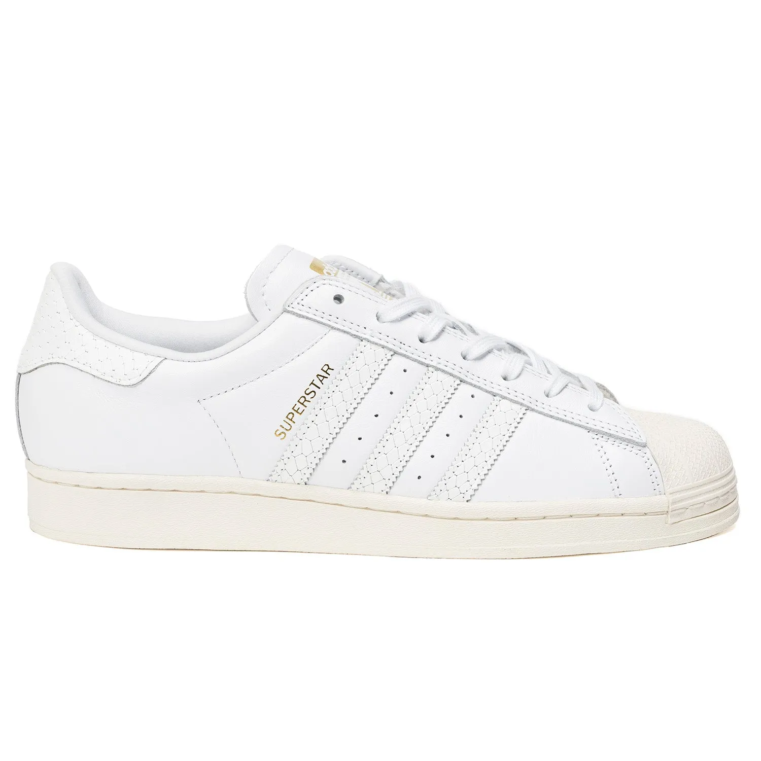 Adidas Superstar ADV Skateboard Shoe - White/White/Gold Metallic