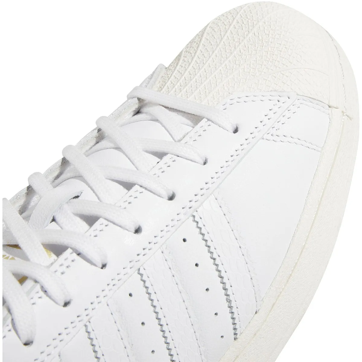 Adidas Superstar ADV Skateboard Shoe - White/White/Gold Metallic
