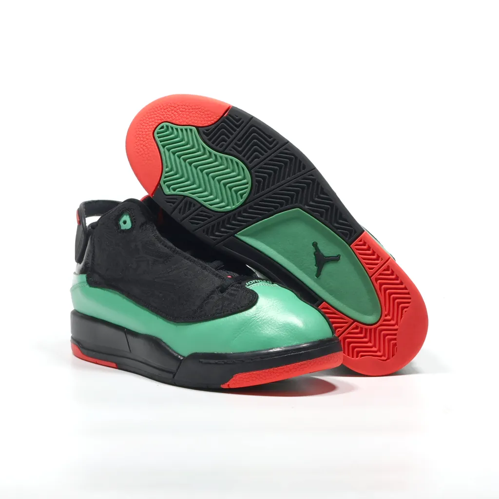 Air Jordan Dub Zero Sneakers Leather Black Color For Kids