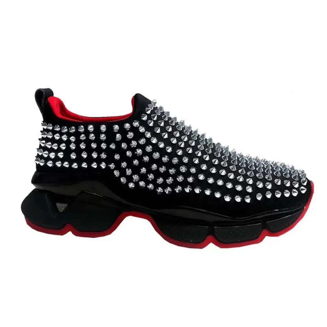 Amozae-  Women Sport Shoes Spring New Anti-Slip Rivet Slip On Ladies Casual Loafers Big Trainer Walking Running  Larged-Size Flats