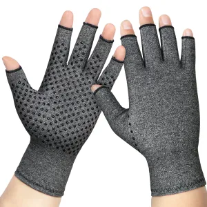 Arthritis Gloves for Women and Men for Pain -Compression Gloves for Swelling, Rheumatoid osteoarthritis,and Arthritis Hands(1 Pair) (M) Grey Medium (Pack of 1)