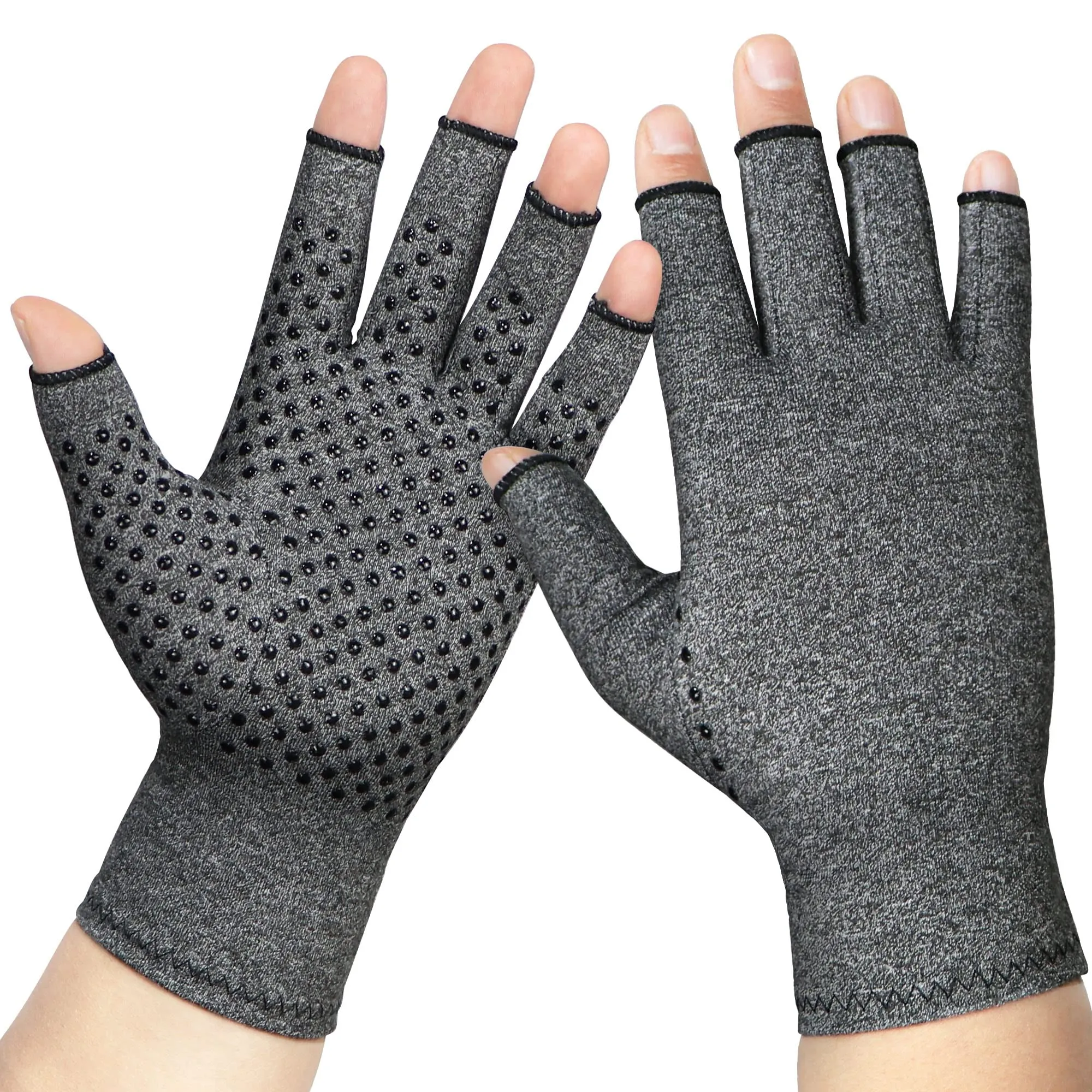 Arthritis Gloves for Women and Men for Pain -Compression Gloves for Swelling, Rheumatoid osteoarthritis,and Arthritis Hands(1 Pair) (M) Grey Medium (Pack of 1)
