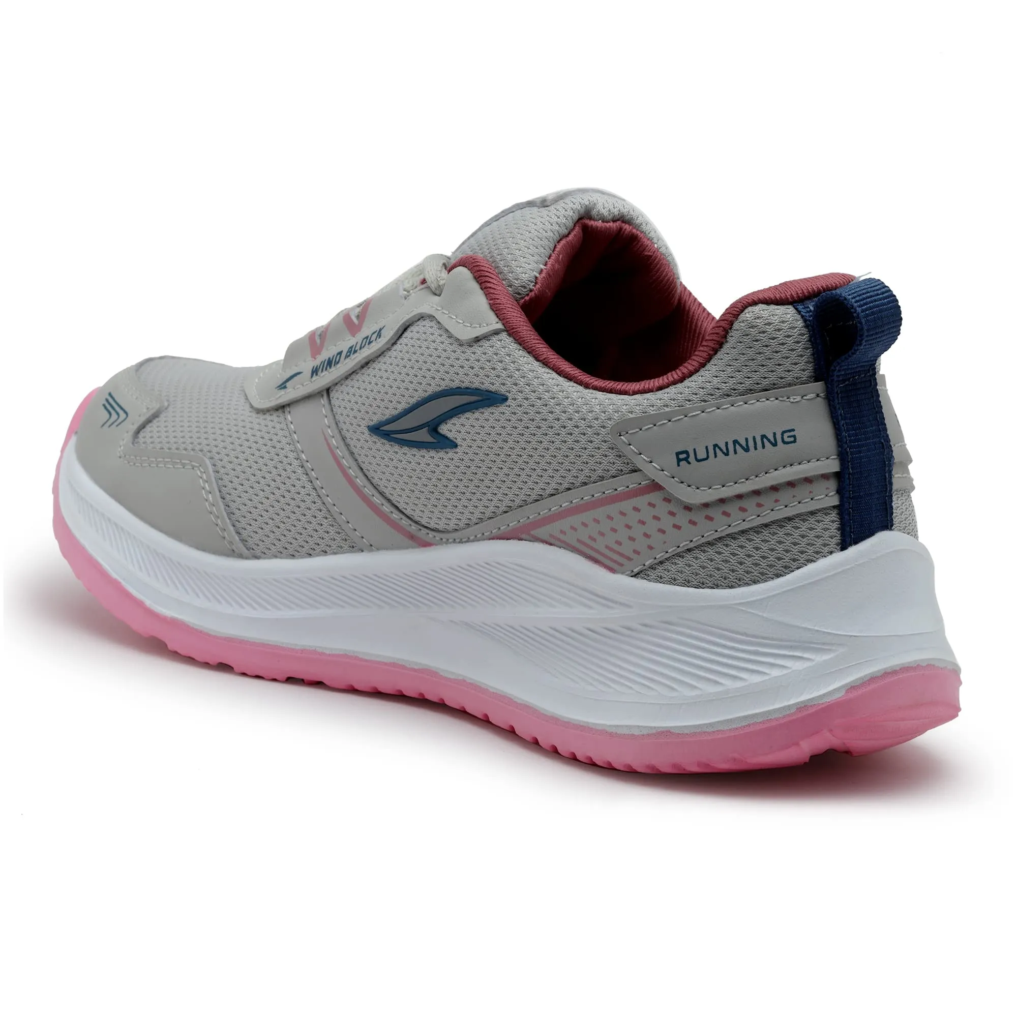 ASIAN Women's Cute Sports Running Shoes,Walking, Gym Casual Sneaker Lace-Up Shoes For Girl's Light Grey Pink 6 UK