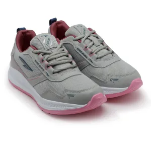 ASIAN Women's Cute Sports Running Shoes,Walking, Gym Casual Sneaker Lace-Up Shoes For Girl's Light Grey Pink 6 UK
