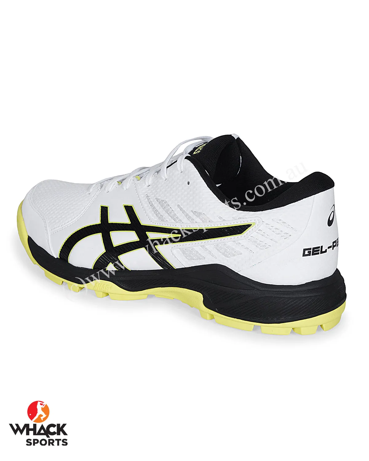 ASICS Gel Peake - Rubber Cricket Shoes - White/Glow Yellow