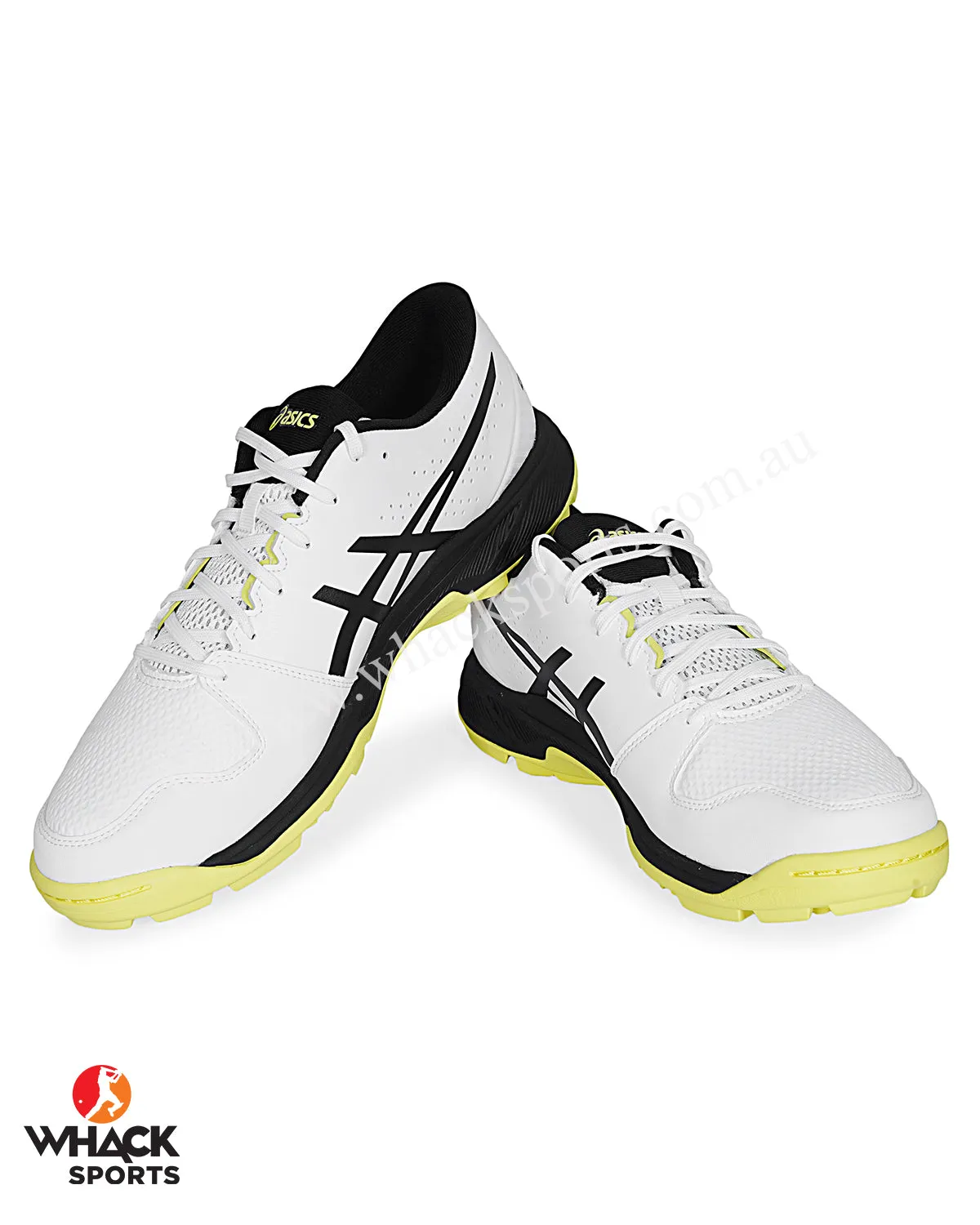 ASICS Gel Peake - Rubber Cricket Shoes - White/Glow Yellow