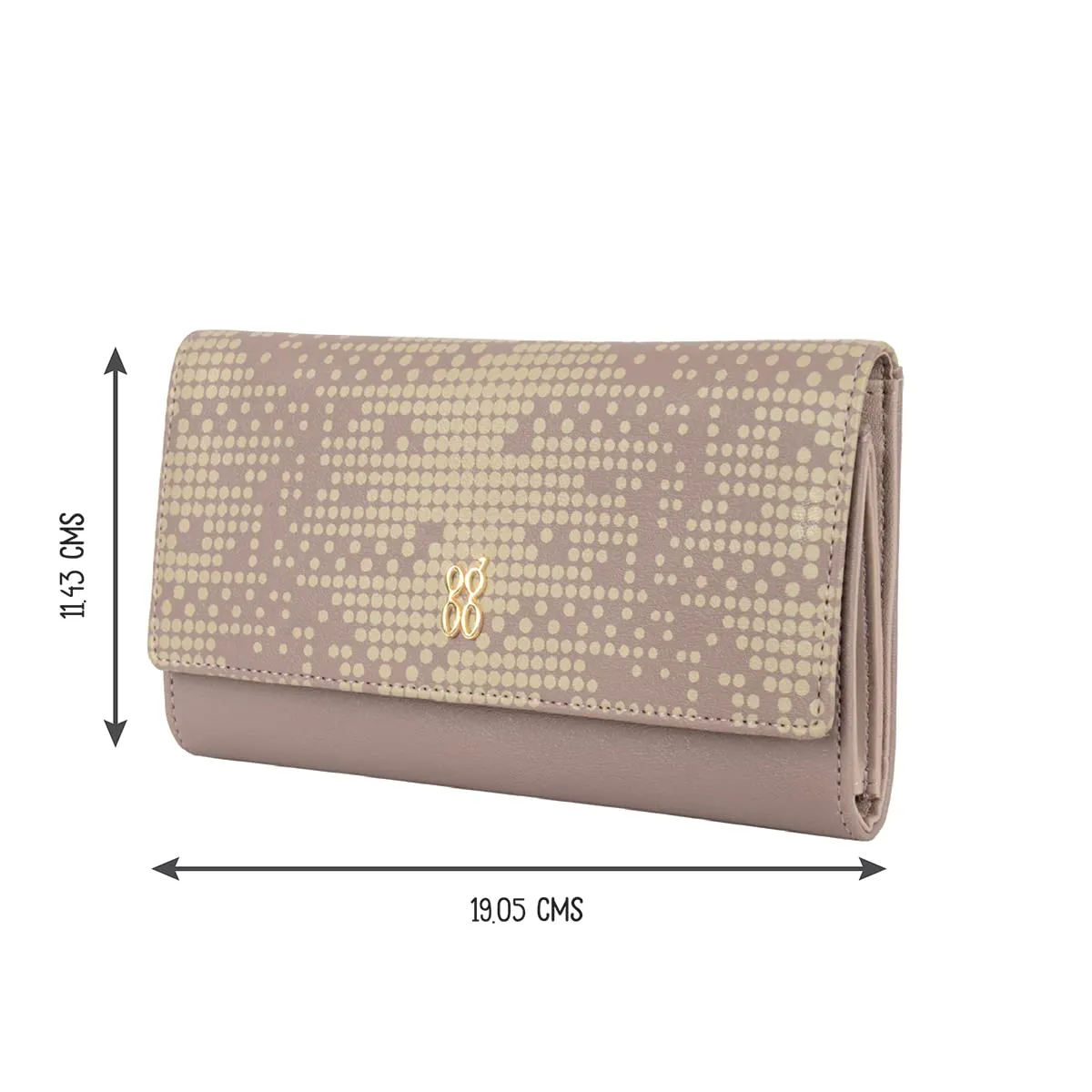 Baggit Women's 3 Fold Wallet - Large (Purple)