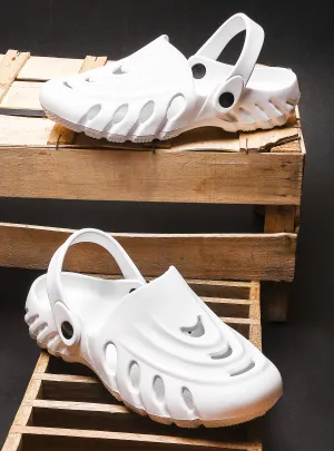 Bersache Extra Soft Classic Casual with  Regular wear with Ultra Soft & Flexibility Technology Clogs for Men's & Boy's 6069-White