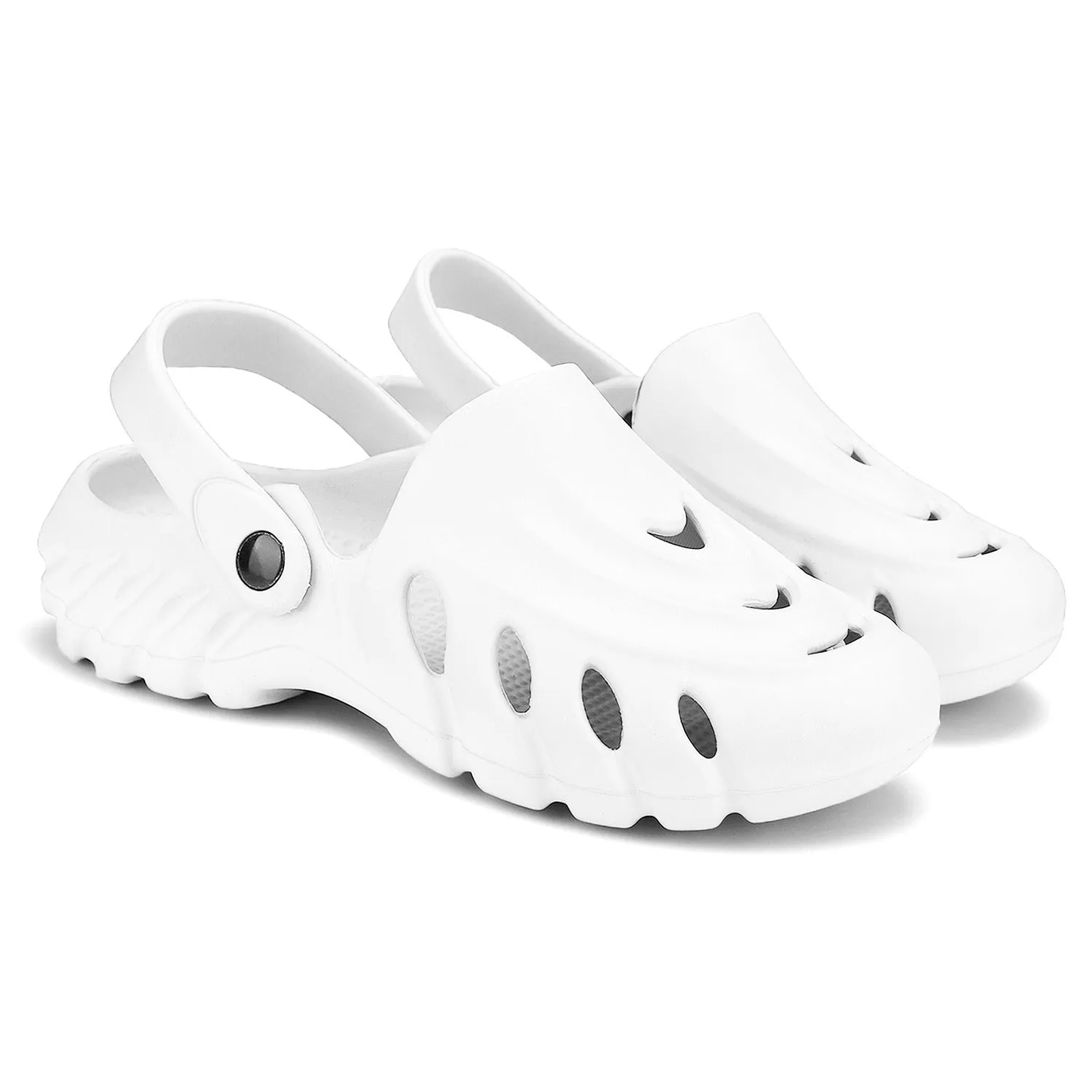 Bersache Extra Soft Classic Casual with  Regular wear with Ultra Soft & Flexibility Technology Clogs for Men's & Boy's 6069-White