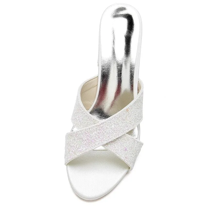 Block Heel Glitter Sandals | 6cm Heel | Other Colours