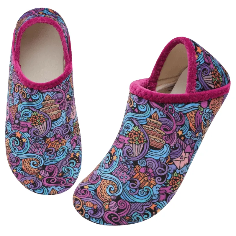 Boho Diabetic Slippers – Cozy and Supportive Indoor Footwear