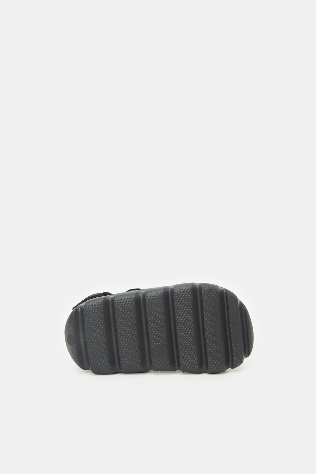 Boys Black Moulded Slide With Backstrap
