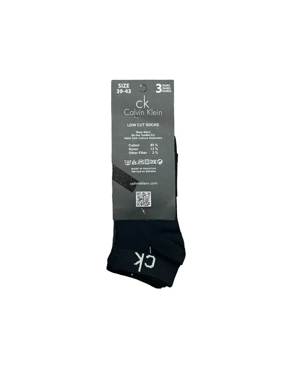 Branded CK  Cotton Ankle Socks (Pack Of 3 Pairs)