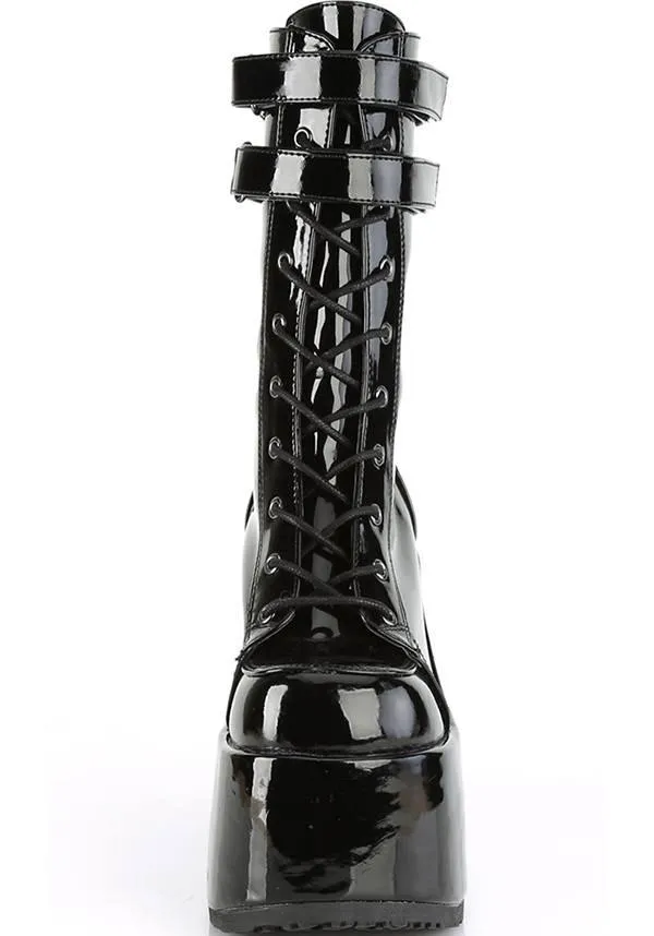CAMEL-250 [Black Patent] | BOOTS [PREORDER]