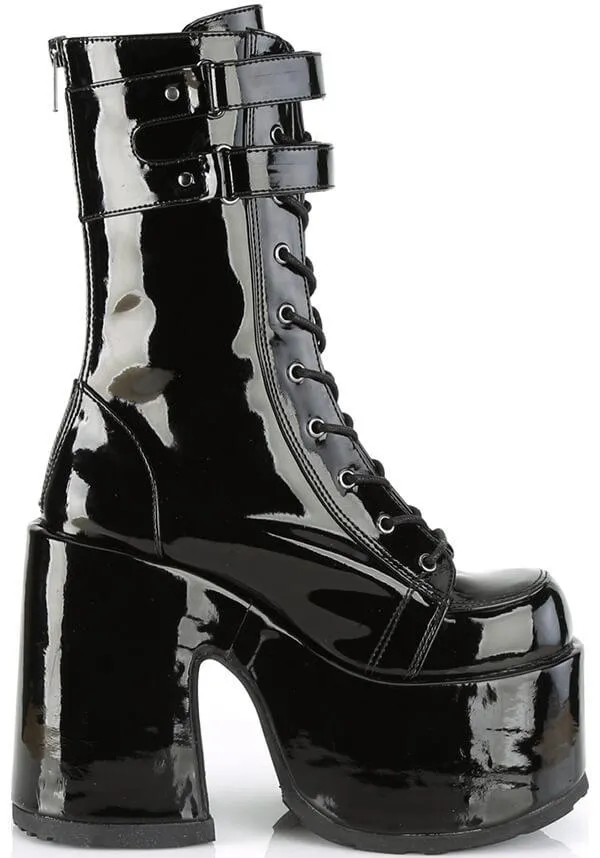 CAMEL-250 [Black Patent] | BOOTS [PREORDER]