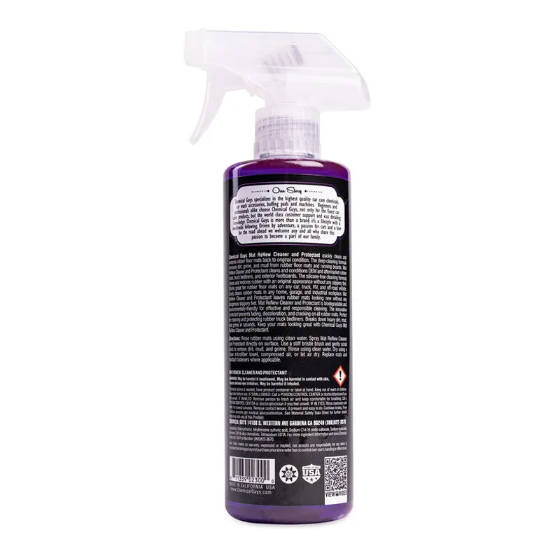 Chemical Guys Mat Renew Rubber & Vinyl Floor Mat Cleaner and Protectant 16oz.