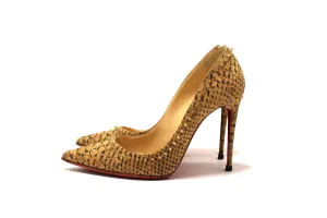 Christian Louboutin Anjalina 100 Cork Spike Heel 37.5