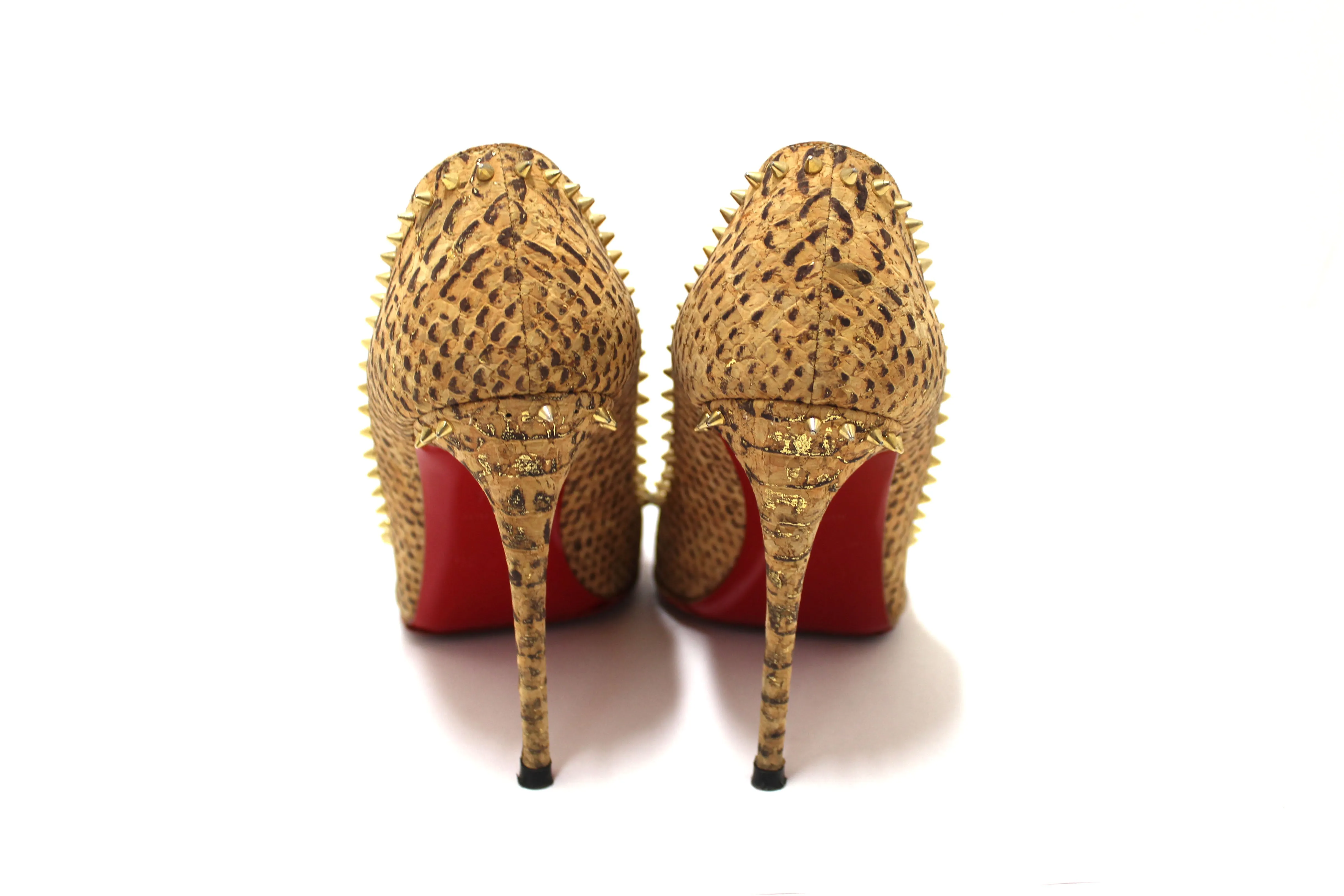 Christian Louboutin Anjalina 100 Cork Spike Heel 37.5