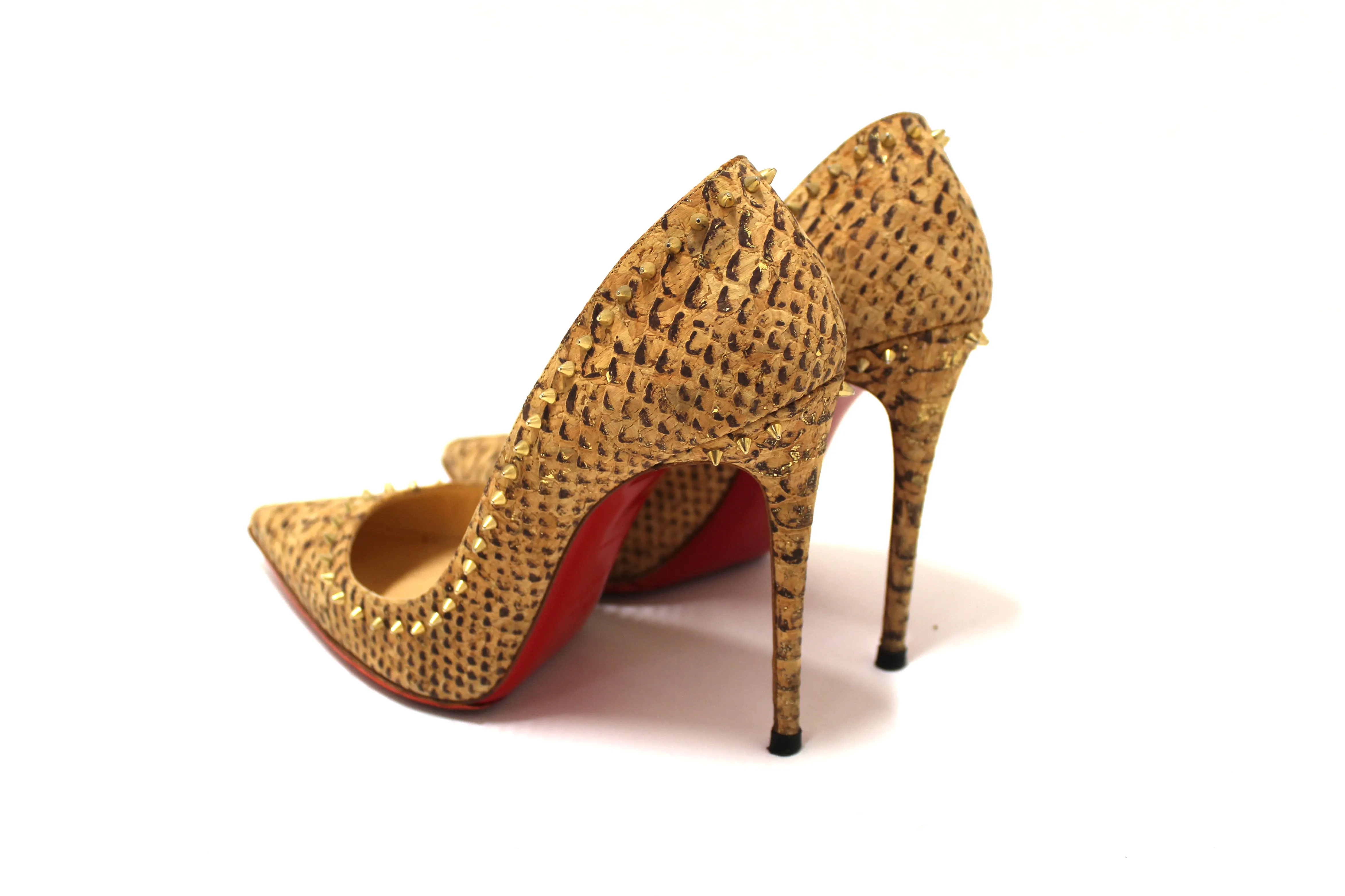 Christian Louboutin Anjalina 100 Cork Spike Heel 37.5