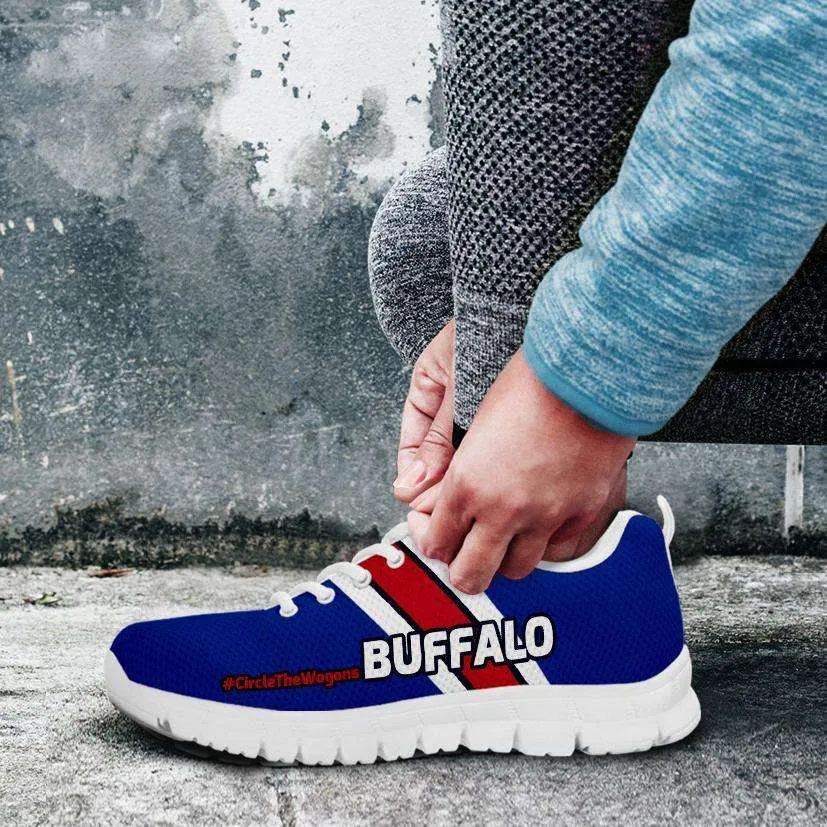 #CircleTheWagons Buffalo Fan Mesh Fabric Running Shoes