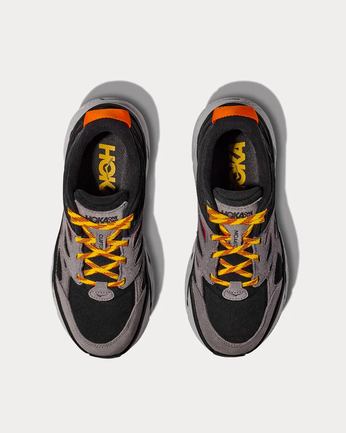 Clifton L Suede Black / Lunar Rock Running Shoes