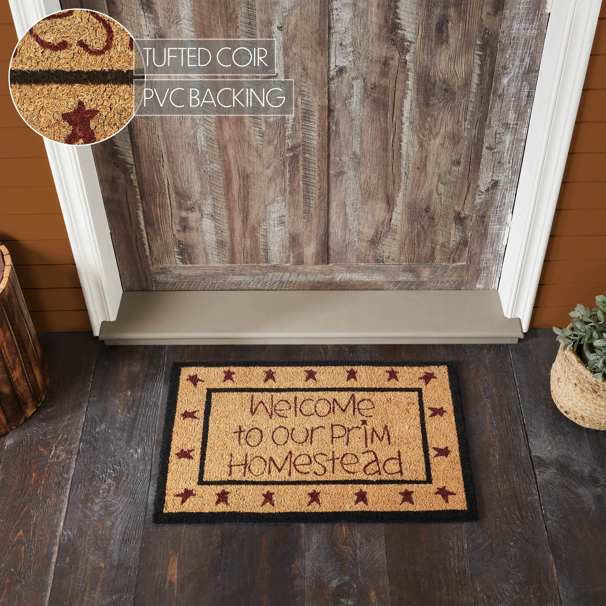 Connell Coir Welcome Rug Rect Stars 20x30