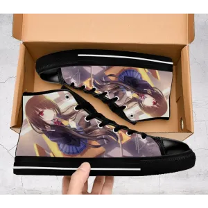 Date A Live Kurumi Tokisaki Shoes High Top Sneakers for Kids and Adults