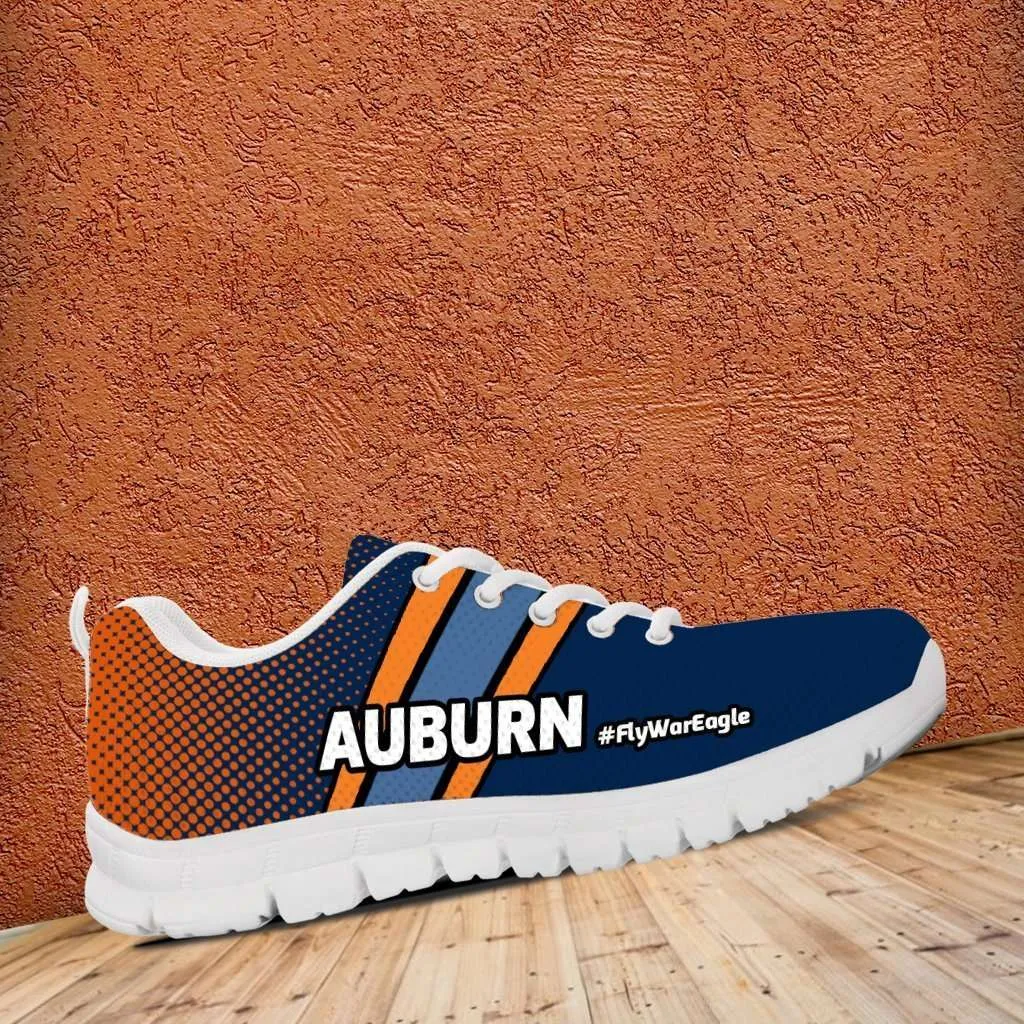 #FlyWarEagle Auburn Fan Mesh Fabric Running Shoes