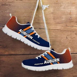 #FlyWarEagle Auburn Fan Mesh Fabric Running Shoes
