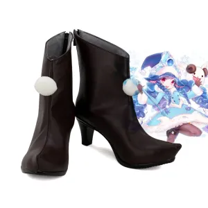Game LOL League of Legends the Fae Sorceress Lulu Cosplay Shoes Boots Custom Made for Adult Men and Women Halloween Carnival