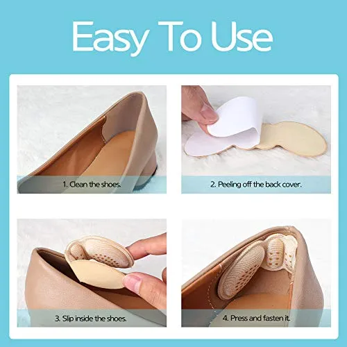 Gel Heel Cushion Inserts – High Heel Shoe Pads – Heel Grip Liner Insert (3mm Thickness, Black)