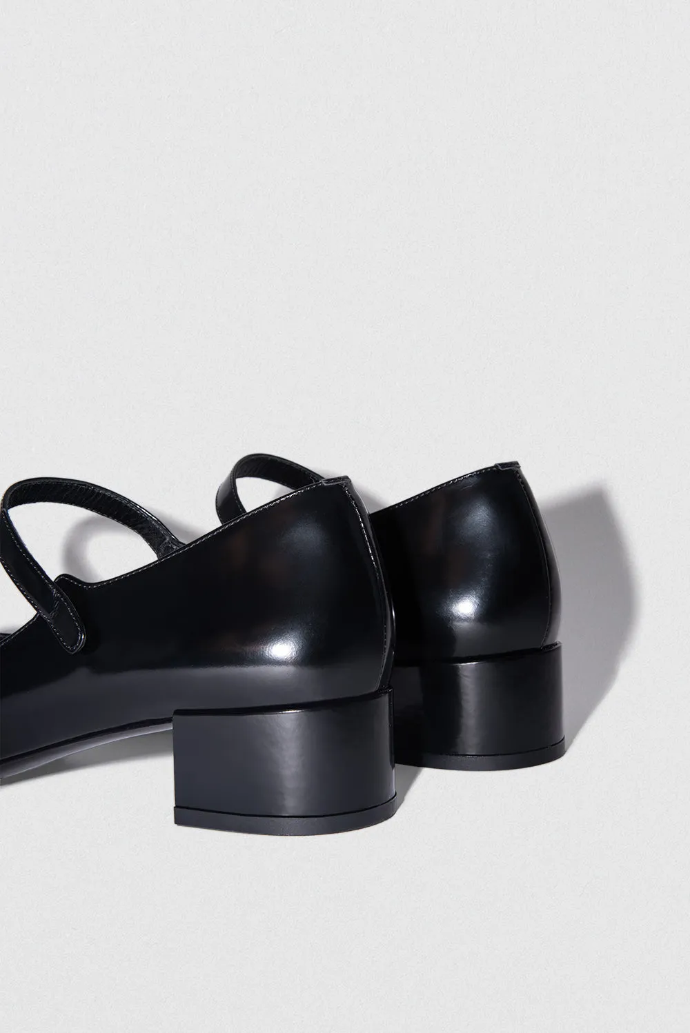 Ginny Black Semi Patent Leather