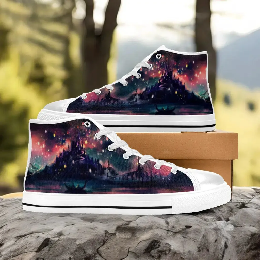Harry Potter Night Hogwarts Castle Shoes High Top Sneakers for Kids and Adults