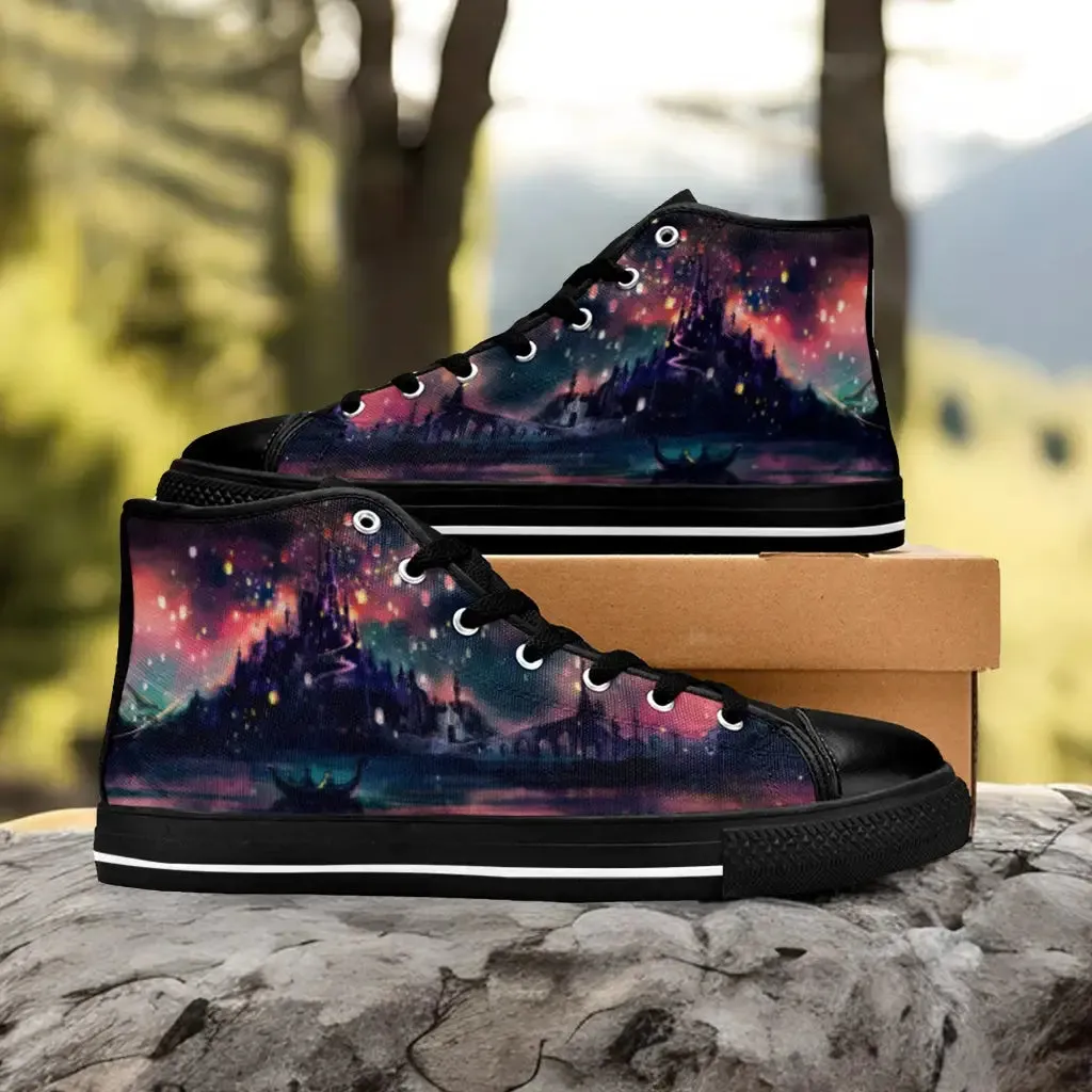 Harry Potter Night Hogwarts Castle Shoes High Top Sneakers for Kids and Adults