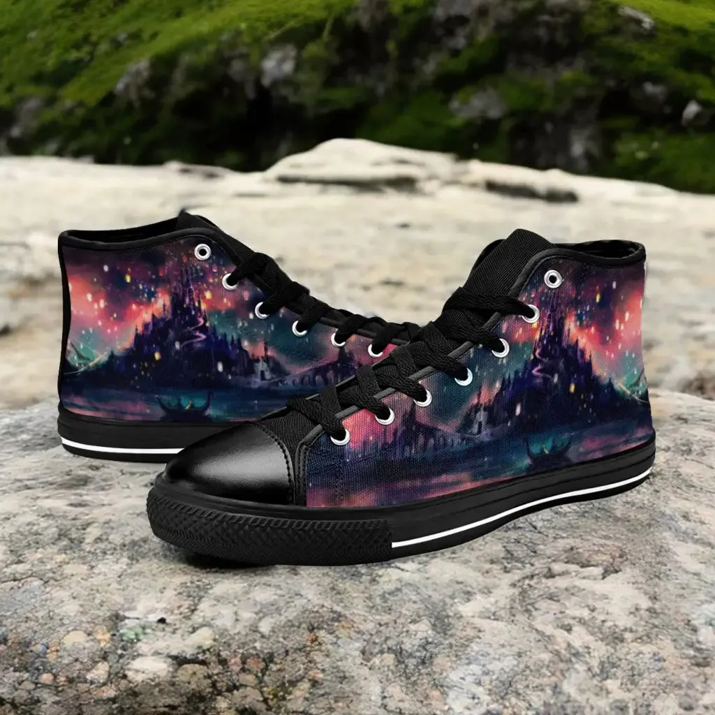 Harry Potter Night Hogwarts Castle Shoes High Top Sneakers for Kids and Adults