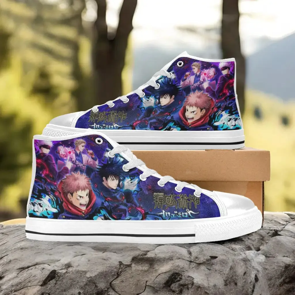 Jujutsu Kaisen Yuji Nobara Megumi Gojo Team Shoes High Top Sneakers for Kids and Adults