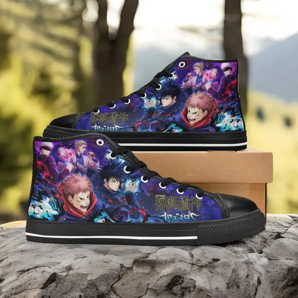 Jujutsu Kaisen Yuji Nobara Megumi Gojo Team Shoes High Top Sneakers for Kids and Adults