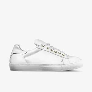 LORENZO LEATHER SNEAKERS IN MILK WHITE