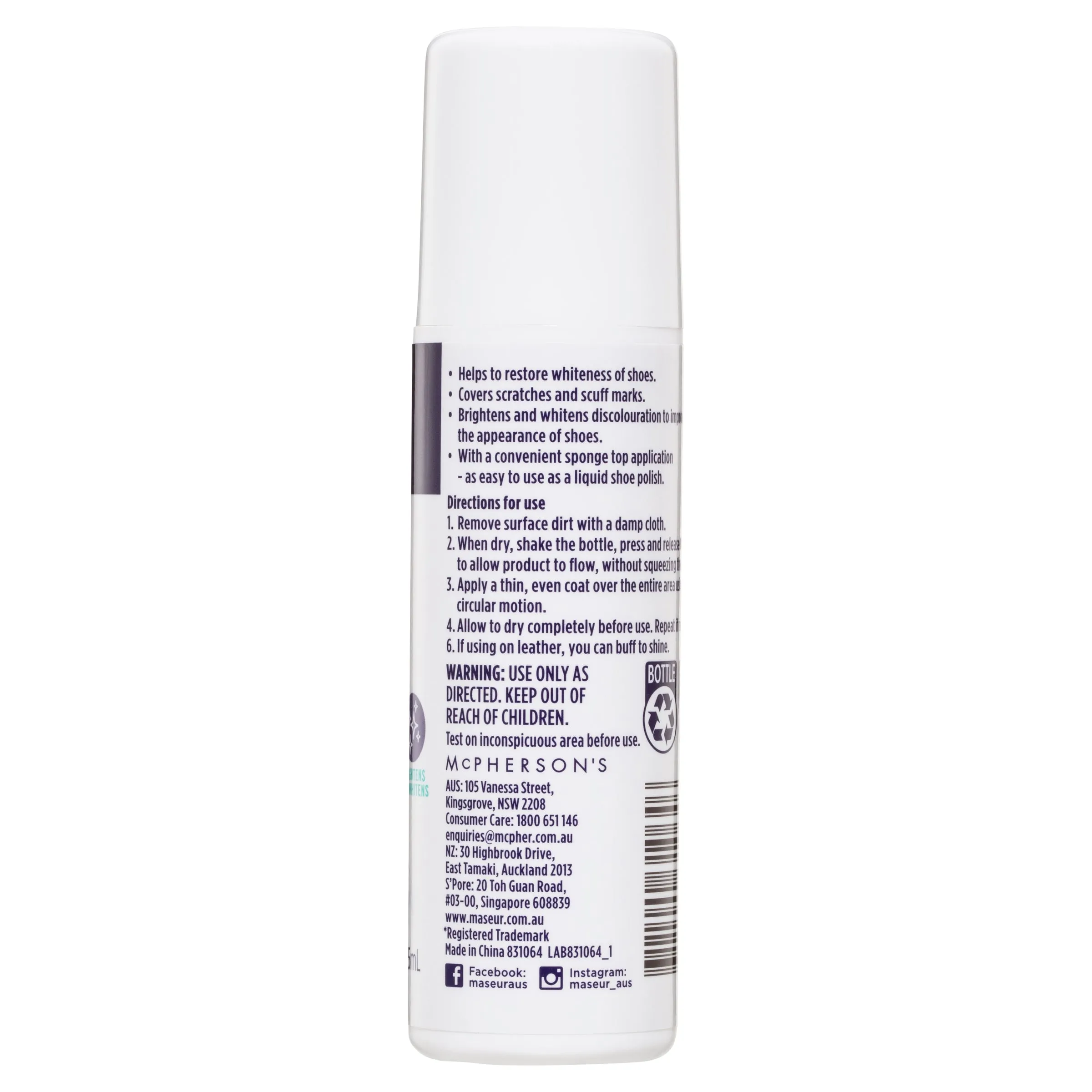 Maseur Footcare Sneaker Whitener 75mL