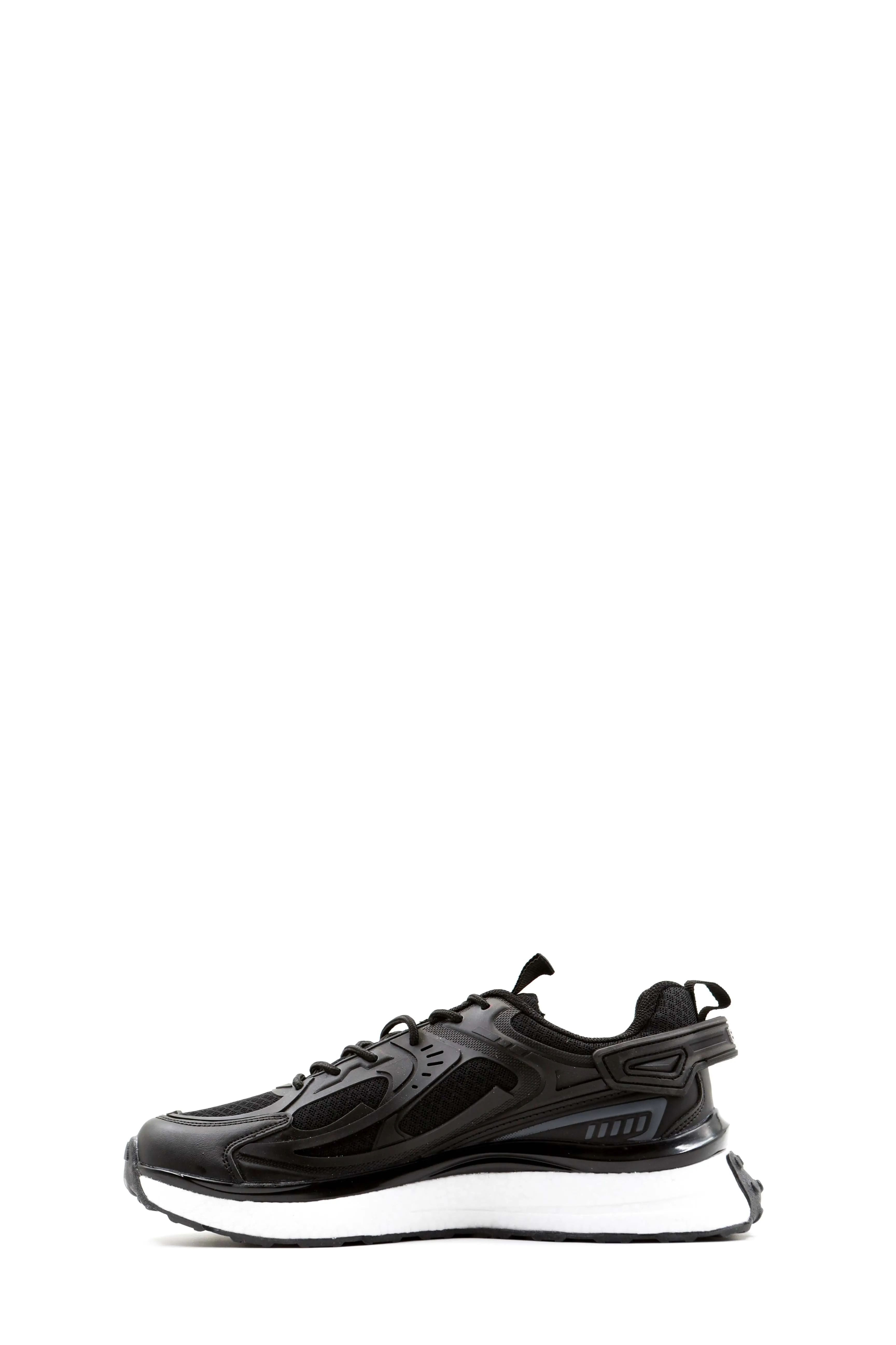 Men's Black Performance Sneakers with Cushioned Sole - Wessi