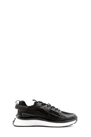 Men's Black Performance Sneakers with Cushioned Sole - Wessi