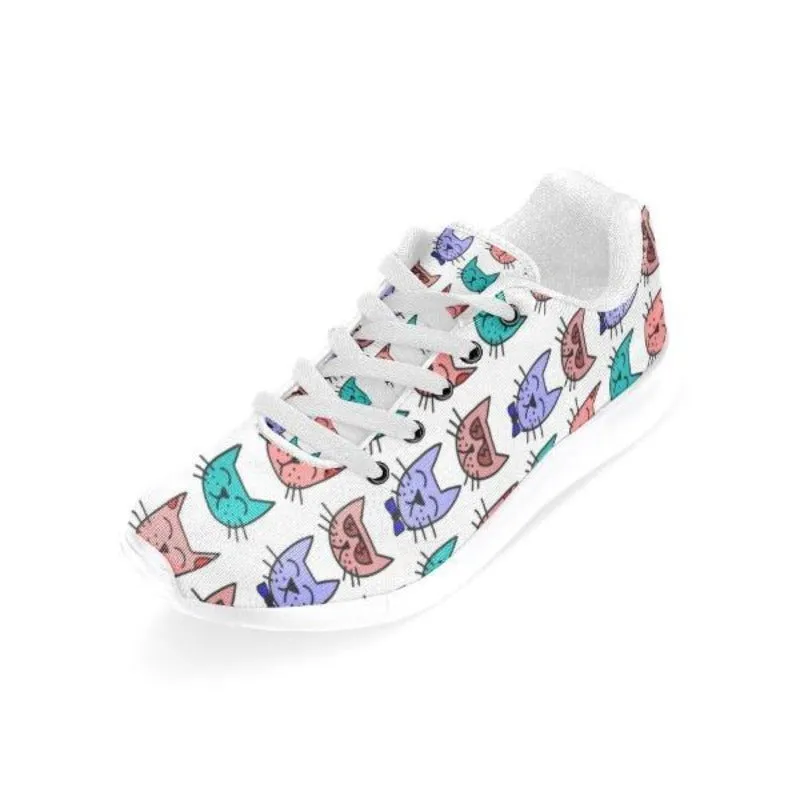 Meow Women's Sneakers White EVA Sole Non-slip Cat Lover Shoes